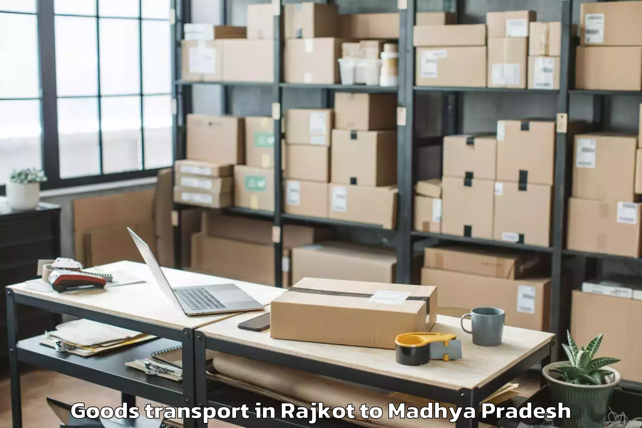 Trusted Rajkot to Guna Airport Gux Goods Transport